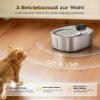 WILKIEE Wireless Stainless Steel Cat Water Fountain, 4.1 L, Sensor, 3 Modes, 4000 mAh view 3