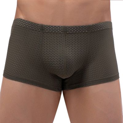 Men's Transparent Open Briefs, Red