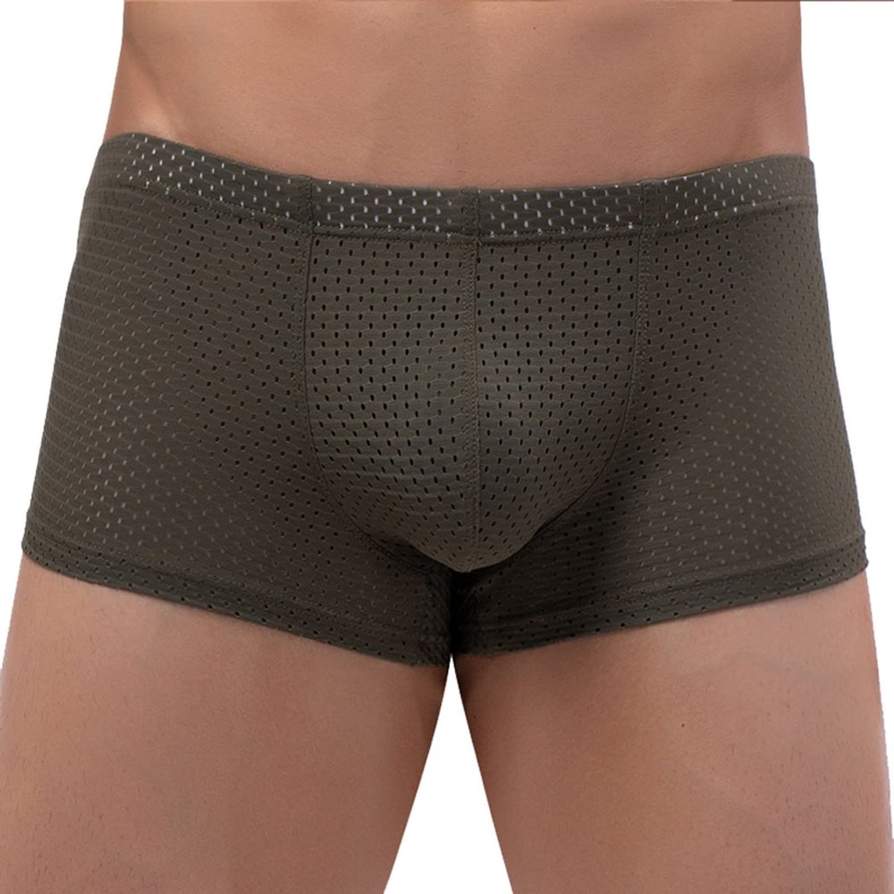 Men's Transparent Open Briefs, Red