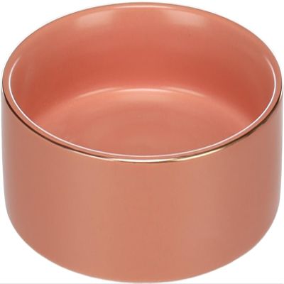 Ceramic Dog Bowl for Small Dogs - 200ml - Pink Flamingo