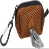 Misha Brown Dog Waste Bag Dispenser - Polyester & Mesh - Zipper - Carabiner Clip - 1 Roll Included - Flamingo view 2