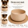 Flamingo Large Ceramic Dog Bowl, 1.5 L, Dishwasher-Safe, Beige view 3