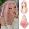 Salaibs Long Straight Pink and Blonde Wig for Women view 1