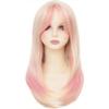 Salaibs Long Straight Pink and Blonde Wig for Women view 2