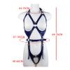 Generic Red Leather-Look Lingerie Bodysuit for Women, One Size view 3