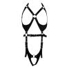 Generic Red Leather-Look Lingerie Bodysuit for Women, One Size view 4