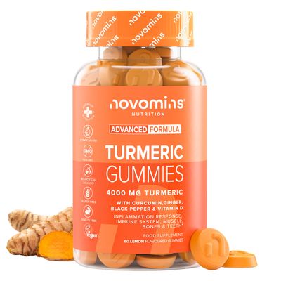 Turmeric Gummies 4,000 mg with Ginger & Black Pepper | Novomins