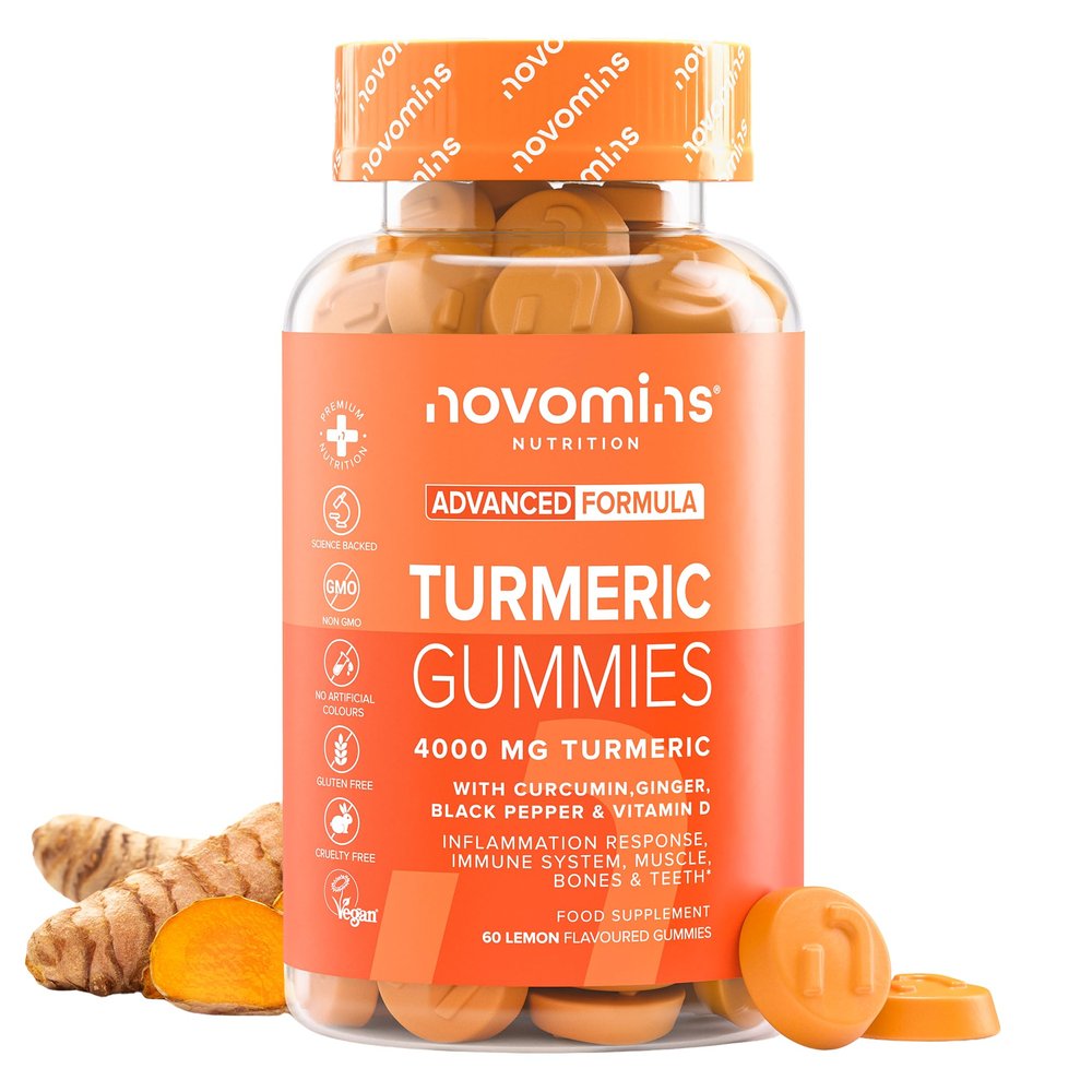 Turmeric Gummies 4,000 mg with Ginger & Black Pepper | Novomins