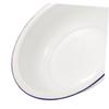 White Enamel Foot Bath Basin, 32 cm, Vintage Design view 3