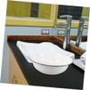 White Enamel Foot Bath Basin, 32 cm, Vintage Design view 4