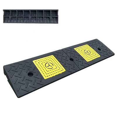 QICBYING Rubber Threshold Ramp, Non-Slip Curb Ramp for Cars, Motorcycles, Wheelchairs, and Mobility Scooters, 100 x 25 x 10 cm