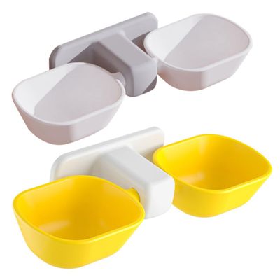 Wall-Mounted Cat Bowls with Neck Protection, 2-Piece Set