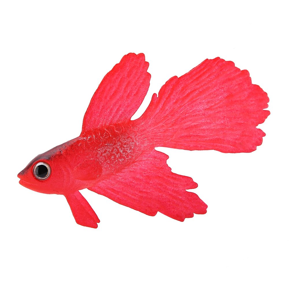 Aquarium Decoration Simulation Fish Tank Ornament (No. 1 Red Beef Fish)