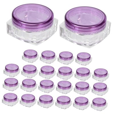 OUNONA Lightweight 5g Plastic Cream Jar with Lid