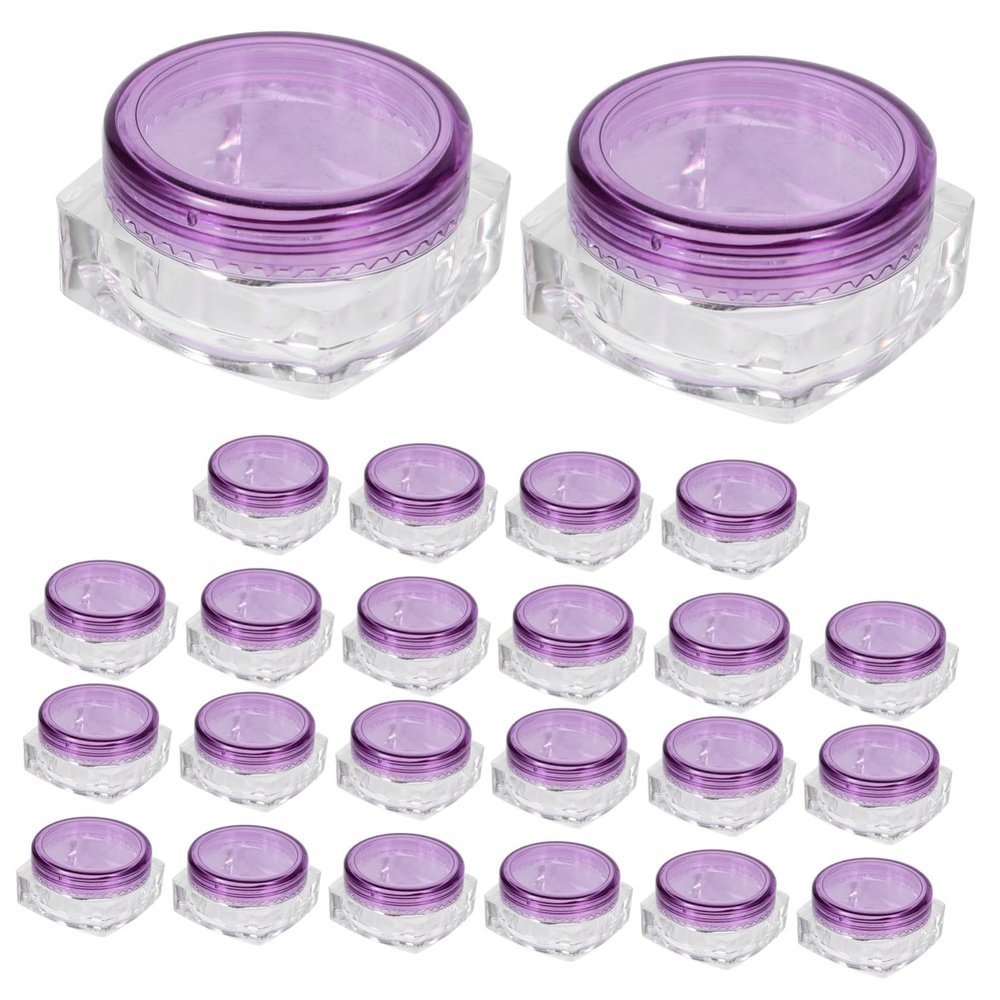 OUNONA Lightweight 5g Plastic Cream Jar with Lid