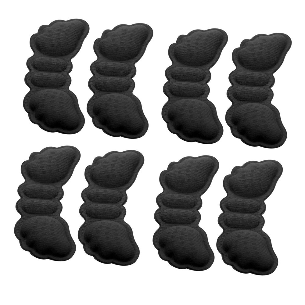 Heel Cushions for Shoes, 5 Pairs, Black, Non-Slip and Abrasion-Resistant