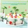 PRETYZOOM 16-Piece Mini Artificial Coconut Tree Cake Toppers for Birthday Beach Parties view 3
