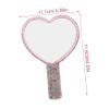DEARMAMY ABS Heart-Shaped Rhinestone Hand Mirror view 2