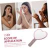DEARMAMY ABS Heart-Shaped Rhinestone Hand Mirror view 3