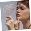 DEARMAMY ABS Heart-Shaped Rhinestone Hand Mirror view 4
