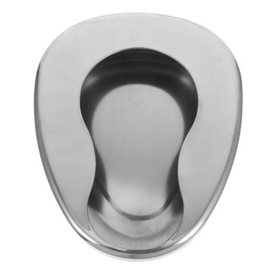 Stainless Steel Bedpan for Bedridden Patients, Lightweight and Reusable