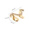 Gold-Tone Zircon Wave Tooth Caps, 2-Piece Set for Parties and Halloween view 2