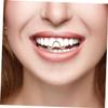 Gold-Tone Zircon Wave Tooth Caps, 2-Piece Set for Parties and Halloween view 4