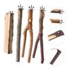 SEWOART 4-Piece Wooden Parrot Perch Set with Stable Base view 3