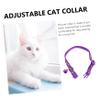 SEWOART 2-Pack Soft Fabric Cat Collars with Bells, Adjustable Cartoon Design for Kittens view 2