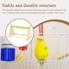 Bird Perch Training Accessory, Triangular Playground Stand for Parakeets, Canaries, Cockatiels and Finches view 3