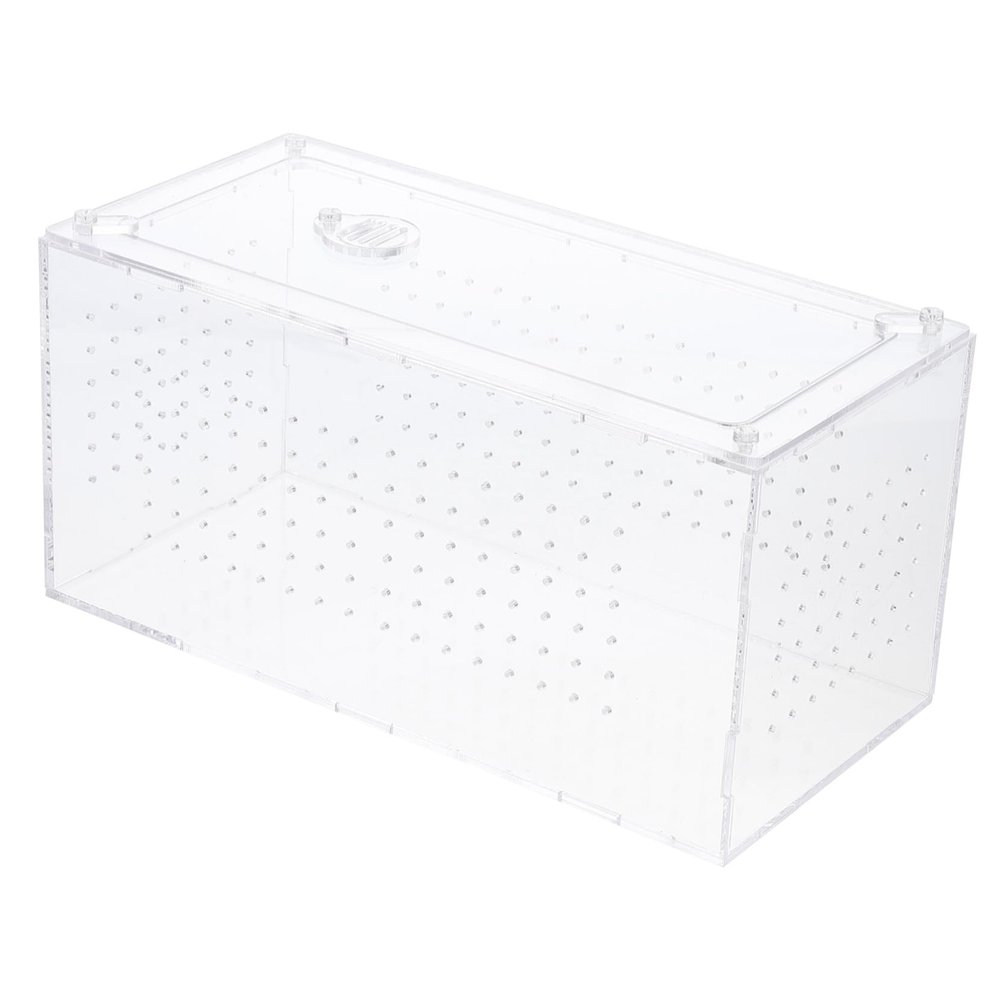 SEWOART Transparent Acrylic Reptile Cage with Ventilation Holes