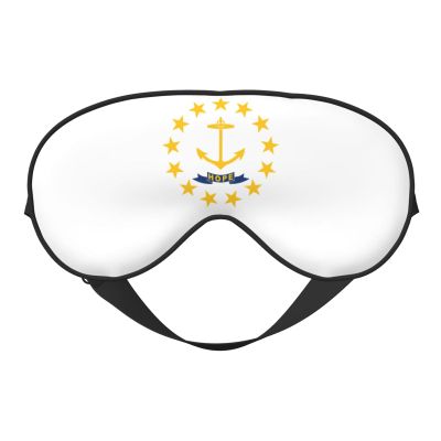 Rhode Island State Flag Print Sleep Mask, Silky-Feel Eye Mask for Men and Women
