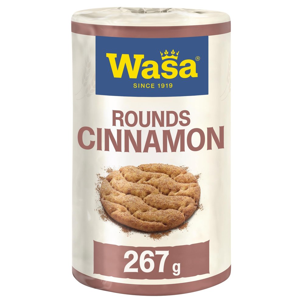 Wasa Crispbread Tasty Snacks Cinnamon Rounds, 267 g