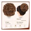 Synthetic Clip-In Messy Bun Hairpiece for Women, Brownish Red view 2