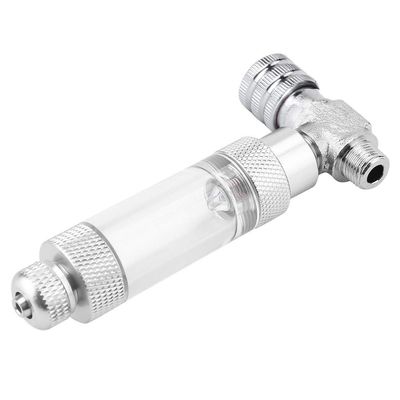 Stainless Steel Needle Valve for CO2 Regulator, Ergonomic Design, High Precision, Lightweight, Various Styles (Single-Head Micro Valve + Bubble...)