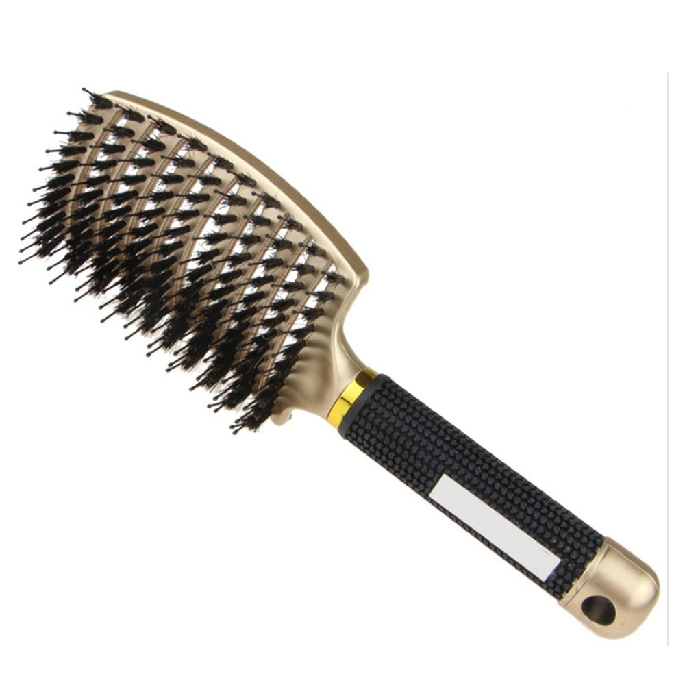 FFICUMON Hair Detangling Brush and Scalp Massage Comb, Bristle & Nylon, Type A Gold