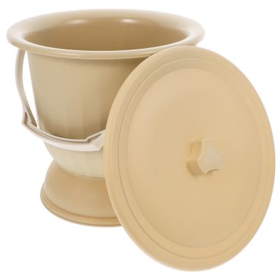 Bedpan with Lid, 6.5 L Plastic, Compact and Lightweight
