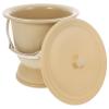 Bedpan with Lid, 6.5 L Plastic, Compact and Lightweight view 1