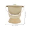 Bedpan with Lid, 6.5 L Plastic, Compact and Lightweight view 2