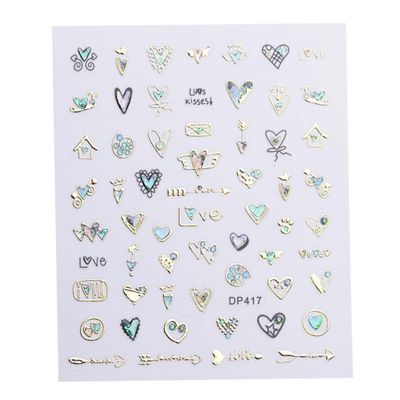Star-Shaped Nail Stickers with Sequins for Sparkling Manicures