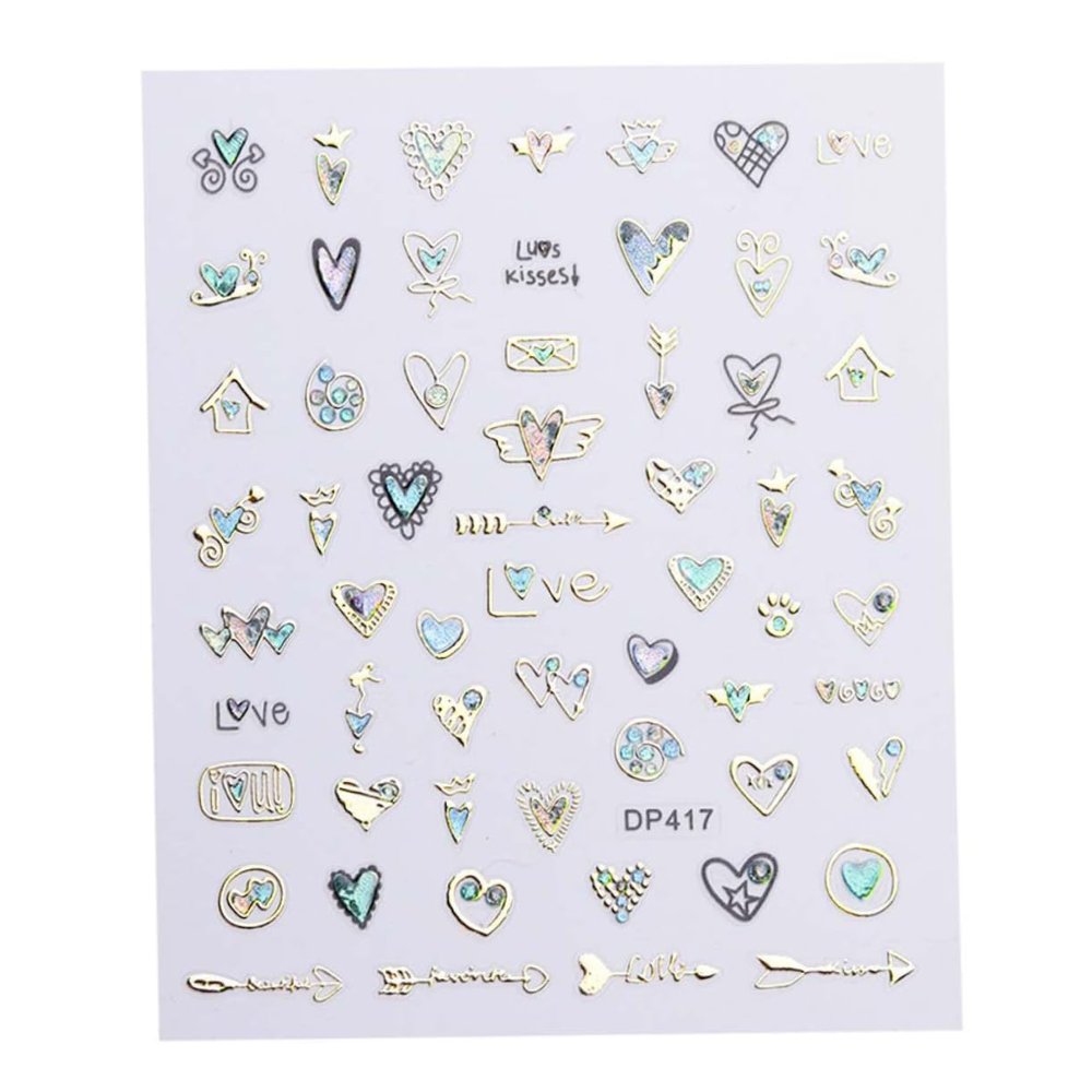 Star-Shaped Nail Stickers with Sequins for Sparkling Manicures