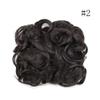 Hair Bun with Large Comb Clips for Curly Synthetic Hair Extensions and Updos (Light Black) view 2