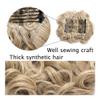 Hair Bun with Large Comb Clips for Curly Synthetic Hair Extensions and Updos (Light Black) view 4