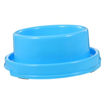 Round Ant-Free Plastic Food Bowl for Dogs and Cats, Blue