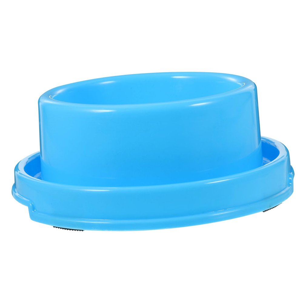 Round Ant-Free Plastic Food Bowl for Dogs and Cats, Blue