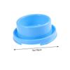 Round Ant-Free Plastic Food Bowl for Dogs and Cats, Blue view 2