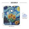 Starry Night Sunflower Waterproof Haircut Cape, 165 x 140 cm, XL, Blue, 3, One Size view 3