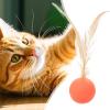 Cat Ball Toy - Plush Material, Feather Toy, Kitten Ball view 3