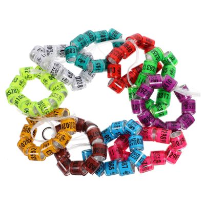 100 Aluminum Pigeon Leg Bands for Identification