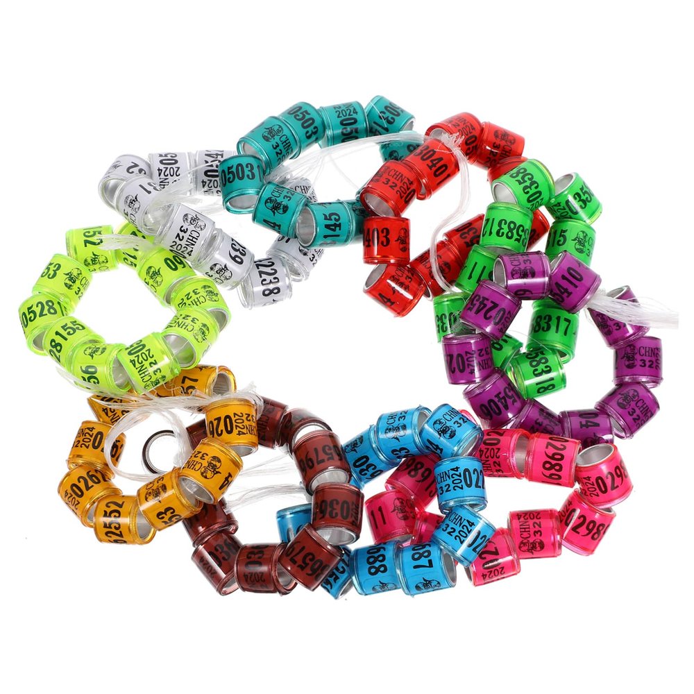 100 Aluminum Pigeon Leg Bands for Identification
